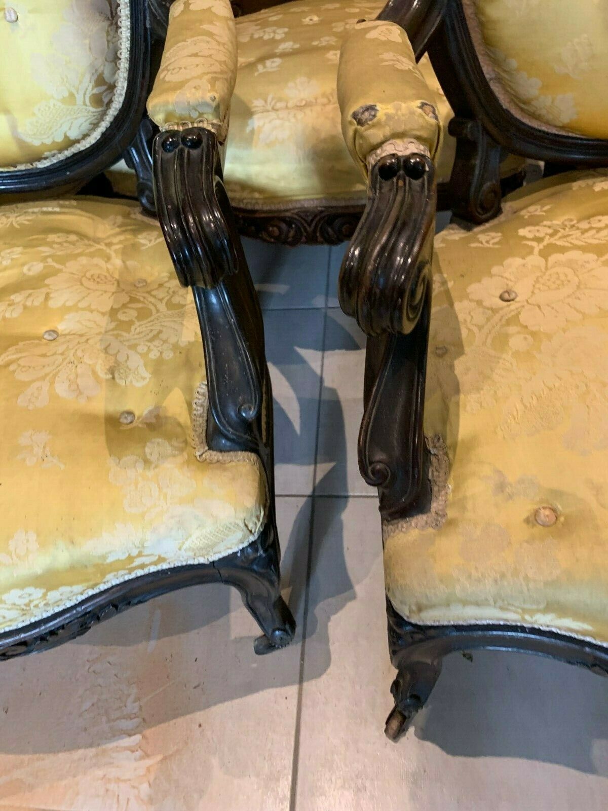 Napoleon III Rosewood Suite Of Eight 19th Century Armchairs photo 3235.75