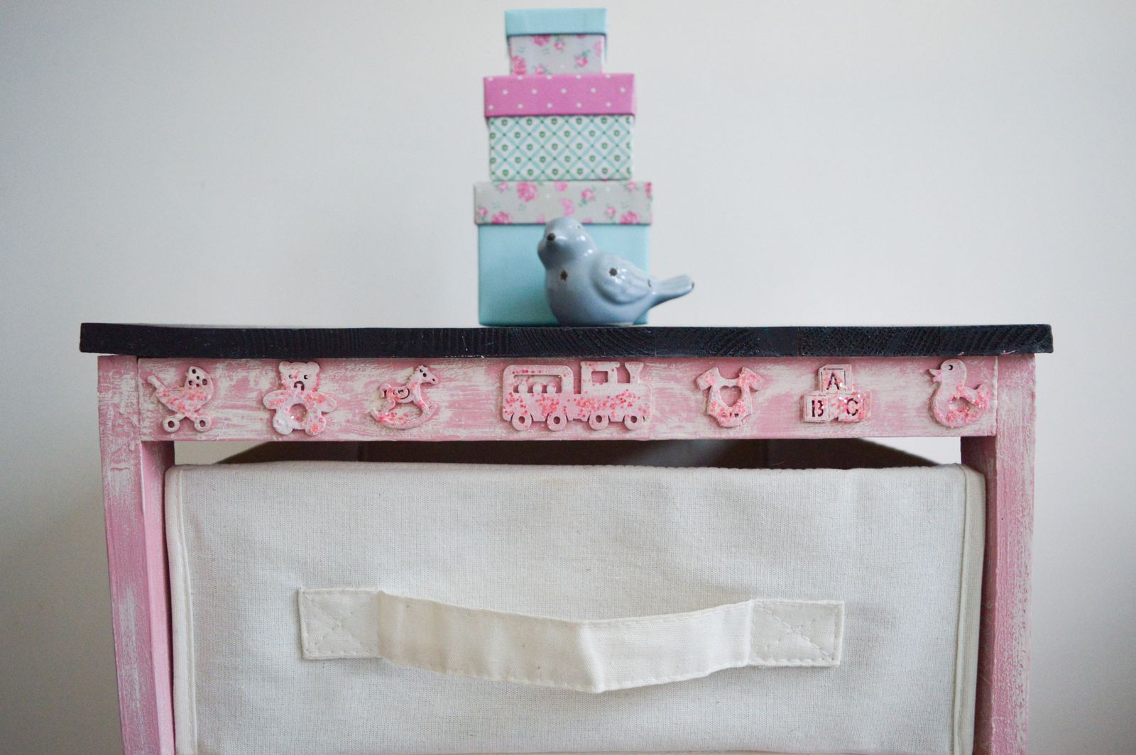 photo furniture Storage Unit , Girls Chalkboard , Pink Novelty Glitter Chalkboard Unit , Wood Fabric Box Draw , Kids Bedroom Playroom Furniture