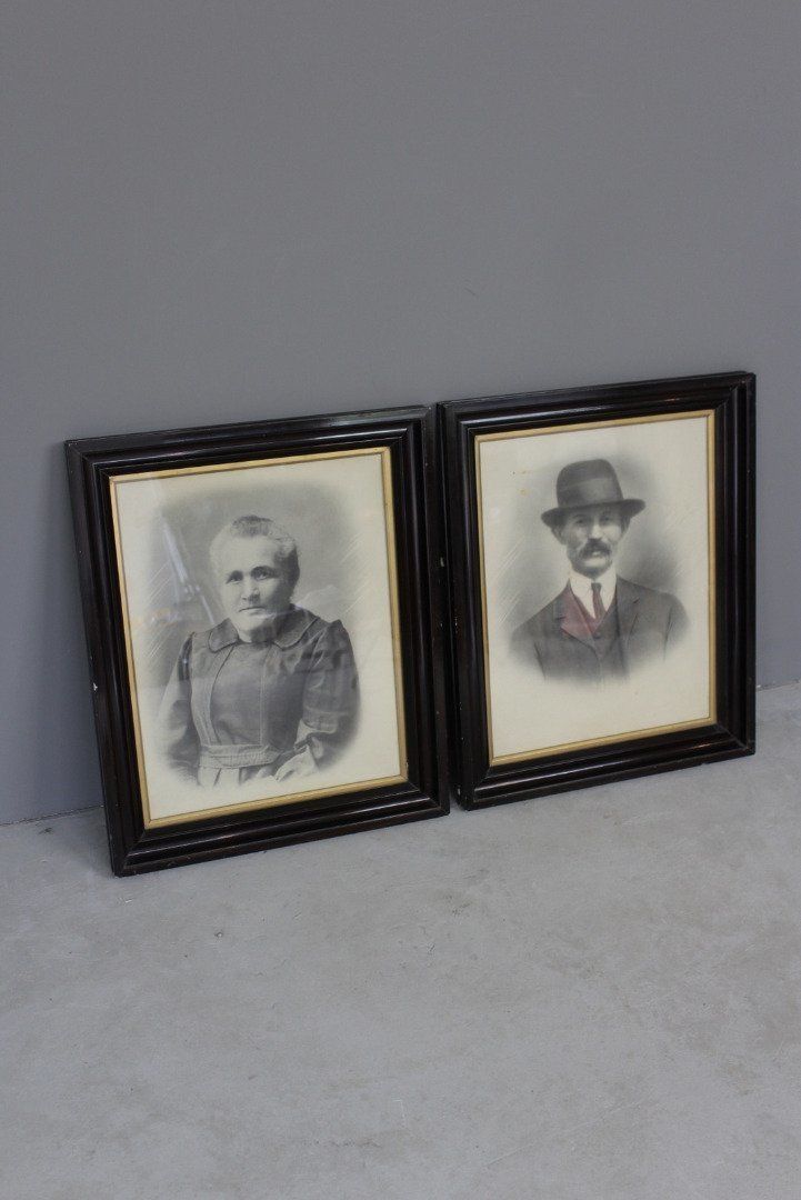 Pair Antique Portraits photo furniture