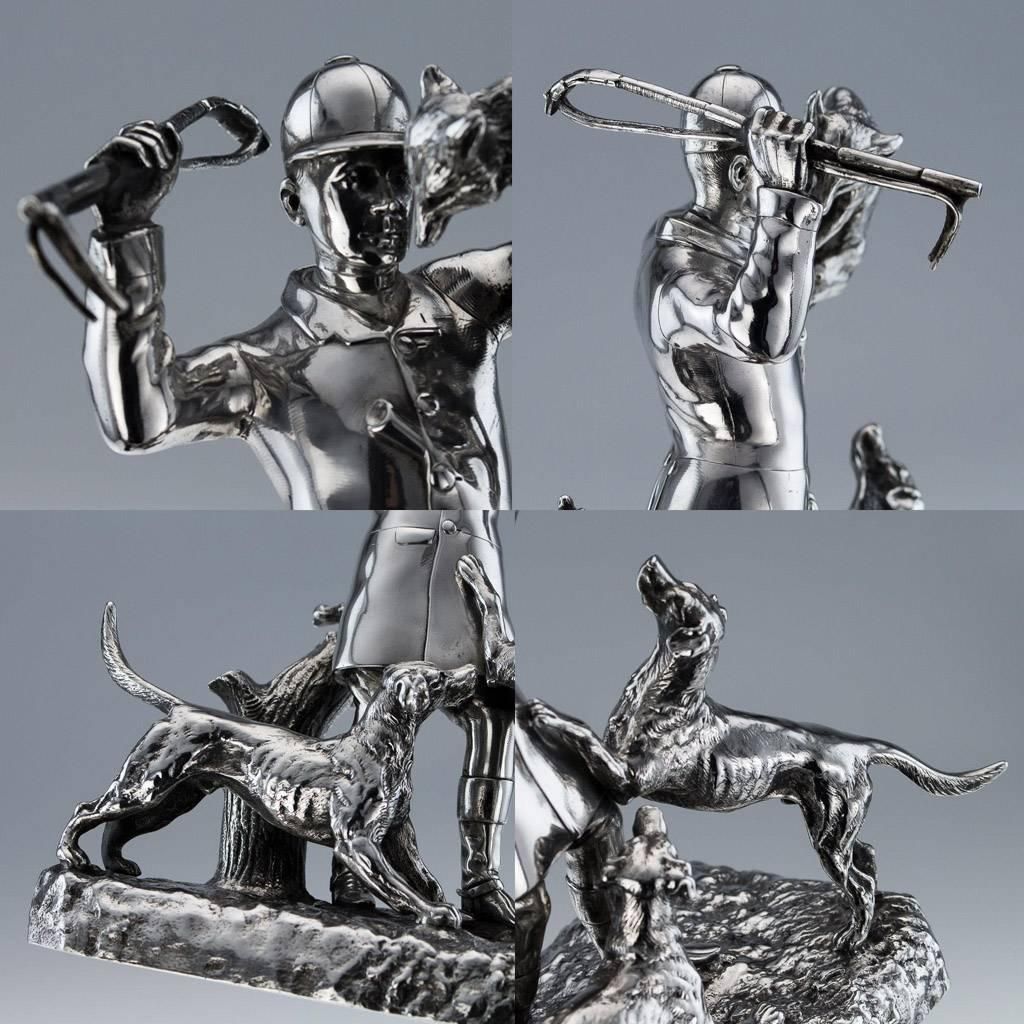 photo furniture 19th Century Victorian Solid Silver Hunting Trophy, Elkington, Circa 1894