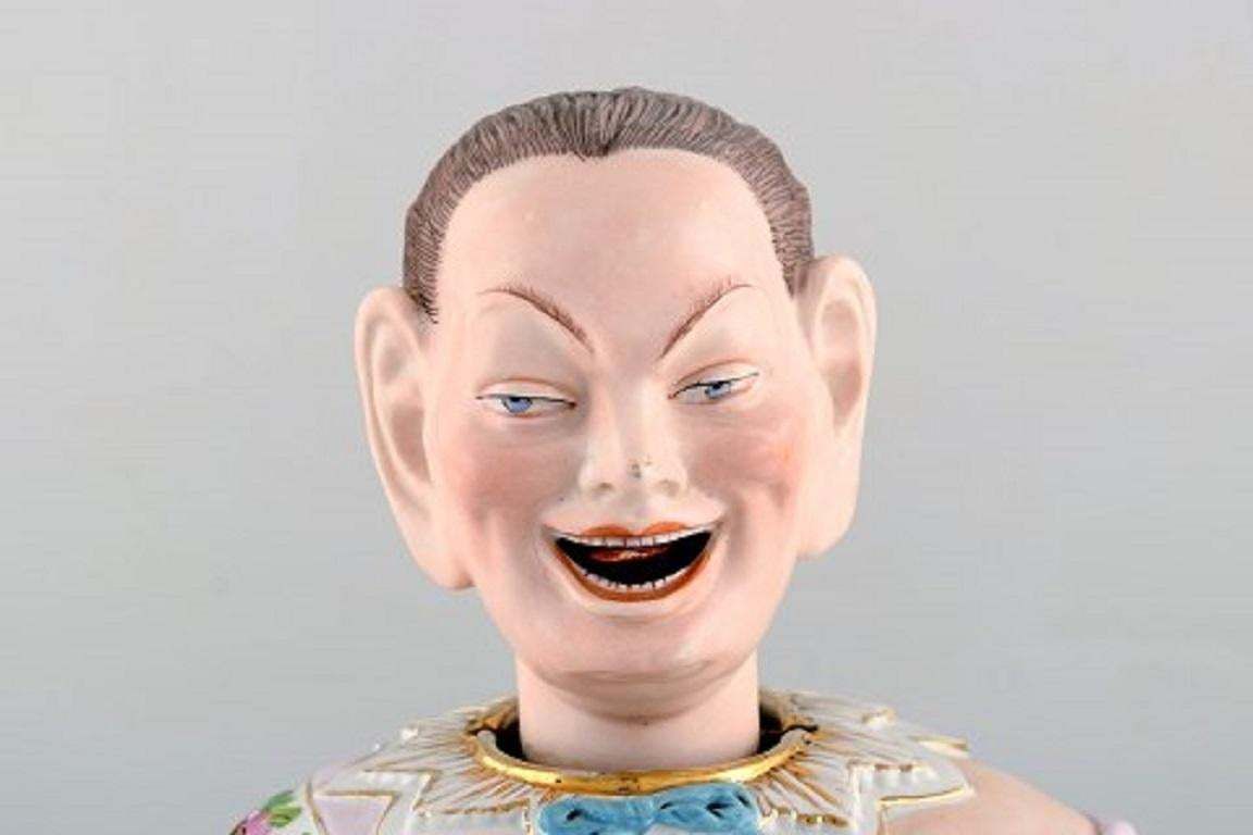 Large, Rare, Antique Meissen Pogade In Hand Painted Porcelain, Late 19th Century photo for sale