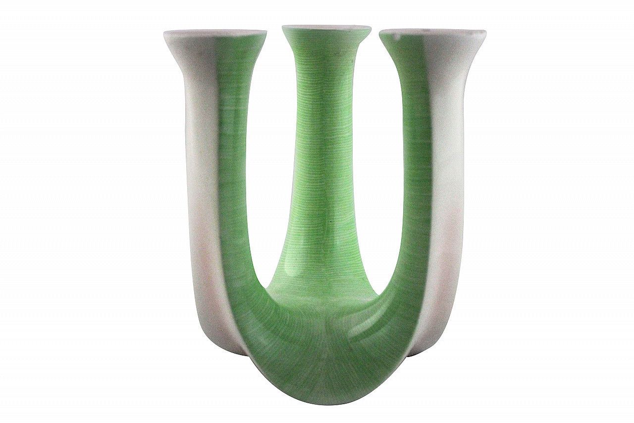 Italian Ceramic Candleholder By Vibi, 1950s