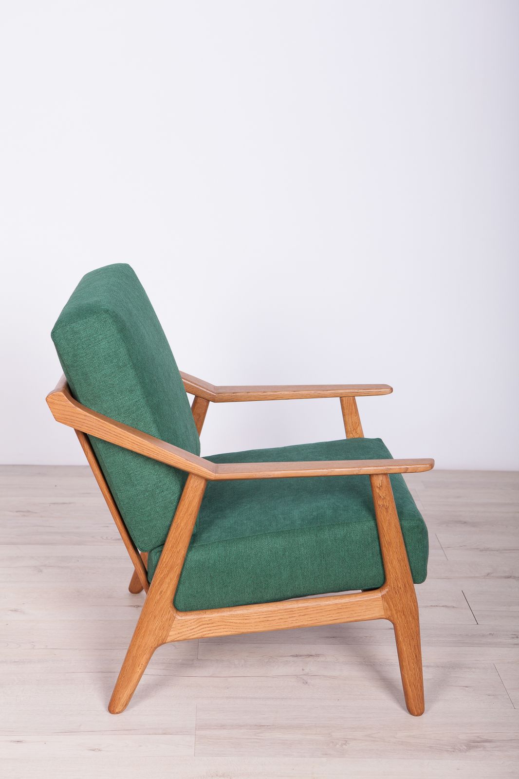 Danish Oak Armchair By Brockmann Petersen For Randers Møbelfabrik, 1960s photo vintage