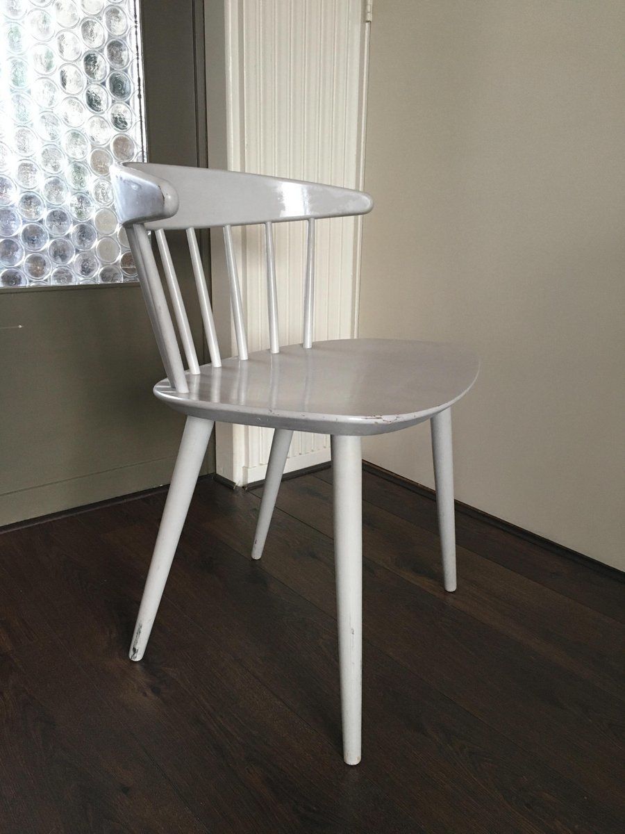 Mid Century Danish Modern White Dining Chair By Ejvind Johansson For Fdb, 1950s photo furniture