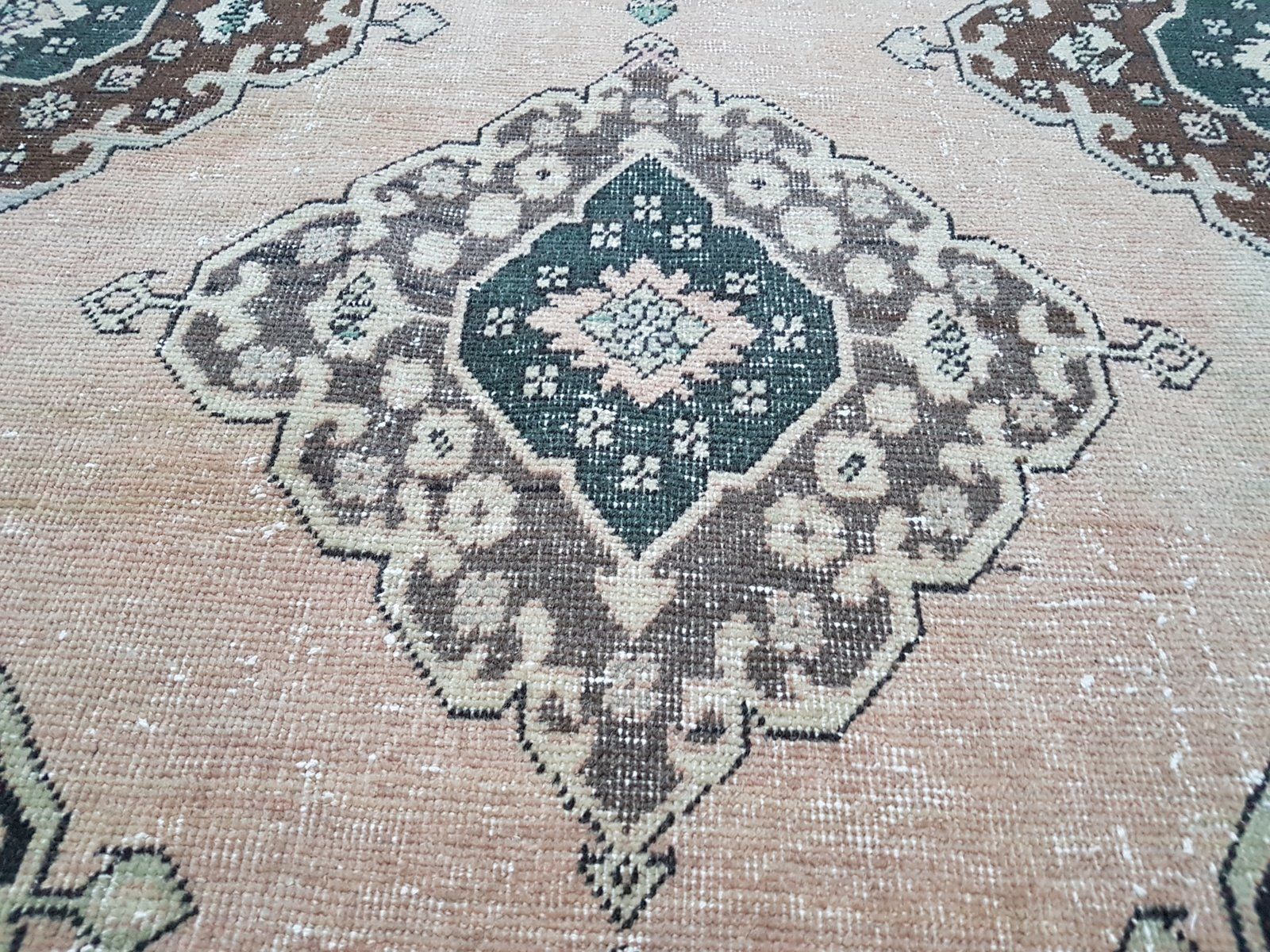 photo furniture Vintage Turkish Oushak Runner Rug, 1970s