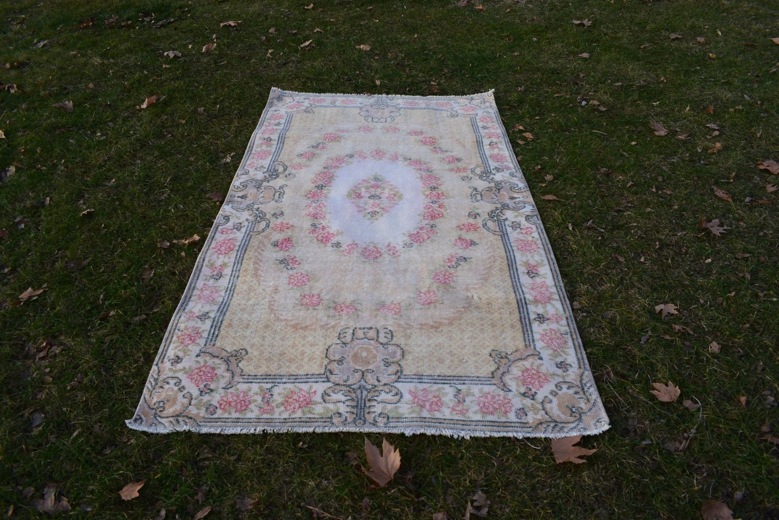 Turkish Hand Knotted Woolen Sparta Rug, 1970s photo furniture