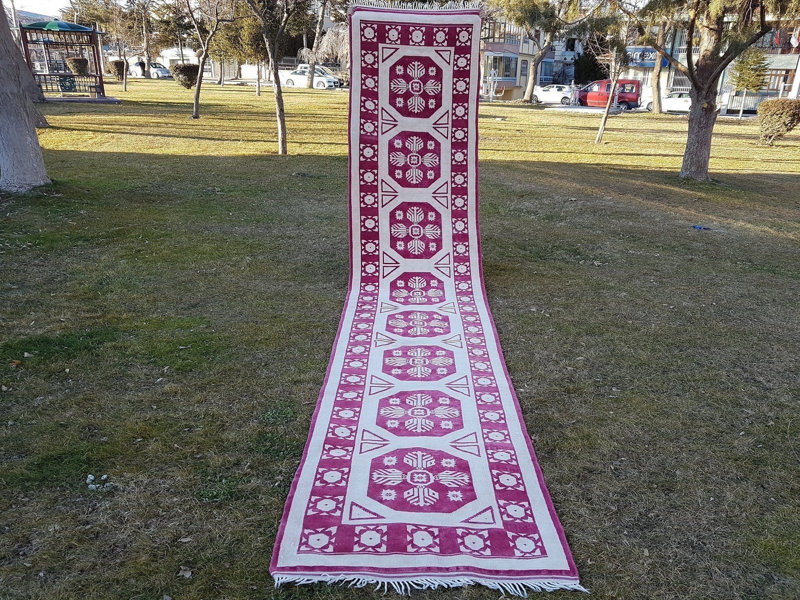 Vintage Tribal Oushak Runner photo furniture