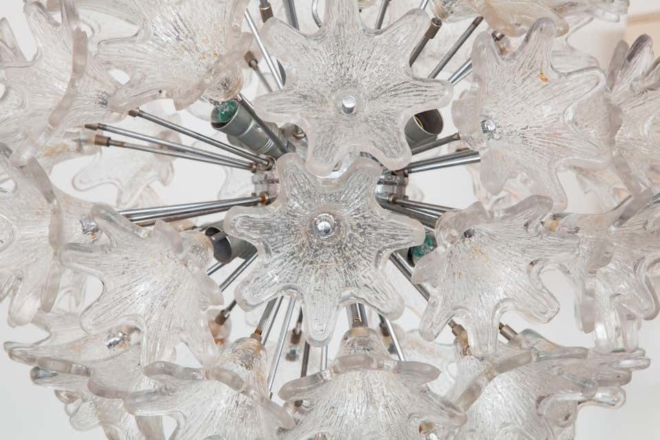 Sputnik Chrome And Glass Flowers Chandelier By Paolo Venini For Ve Art 1960s photo furniture
