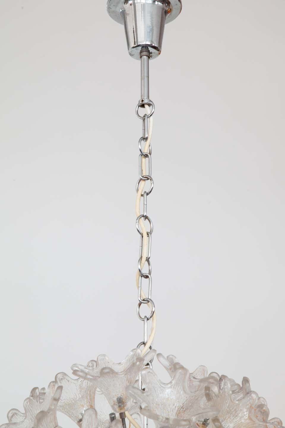Sputnik Chrome And Glass Flowers Chandelier By Paolo Venini For Ve Art 1960s photo Lighting