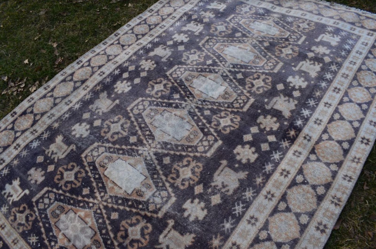 Turkish Oushak Area Rug 1970s photo for sale