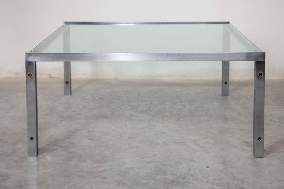 Glass Top And Chrome Coffee Table By Horst Brüning For Kill photo for sale