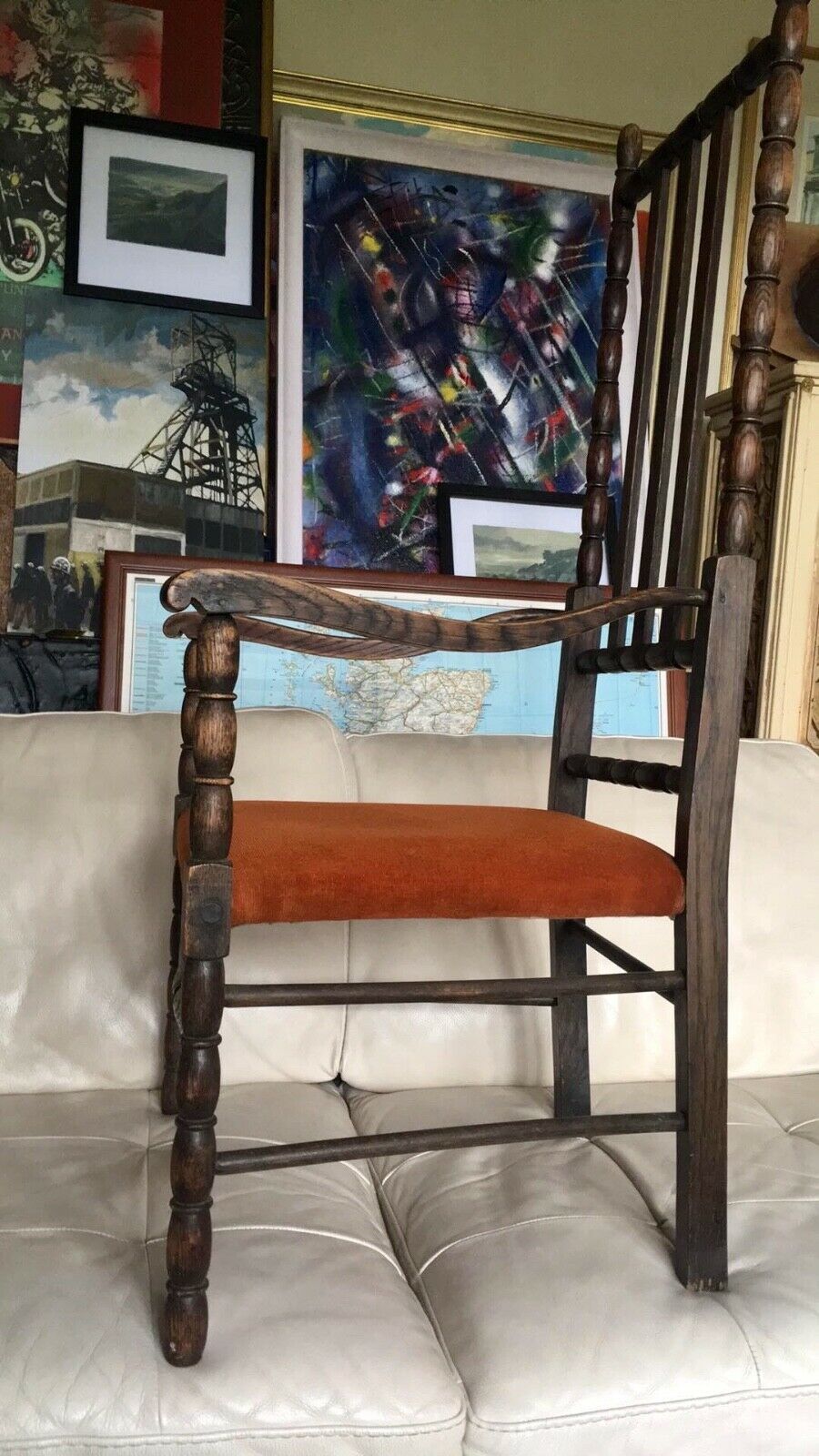 A Pair Of Arts Crafts Country House Armchairs Antique photo Furniture