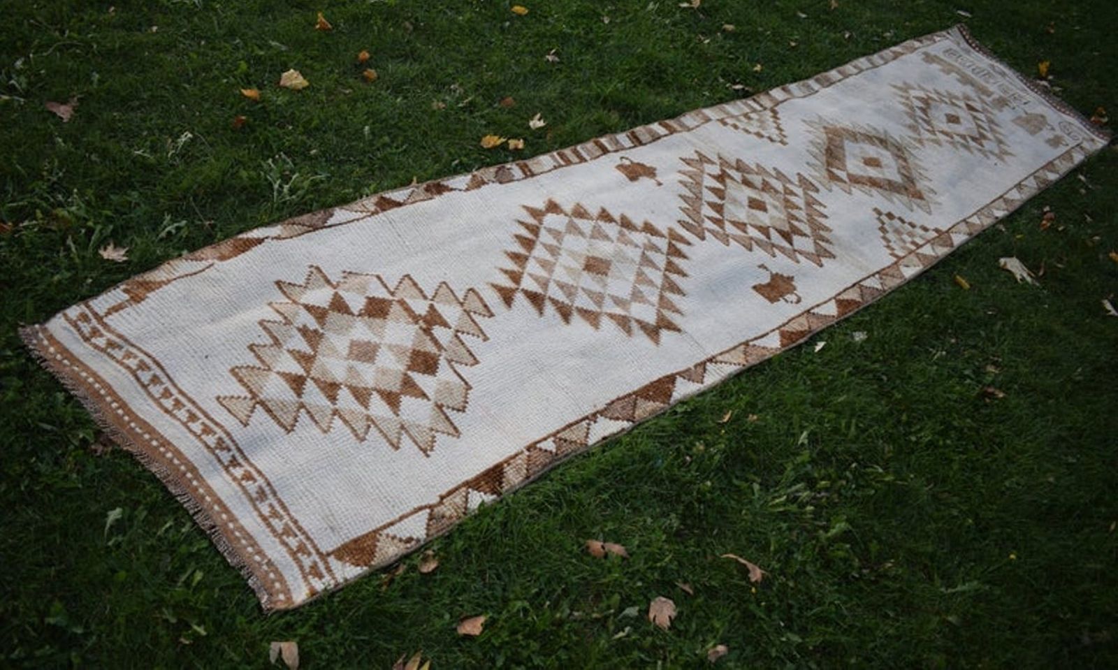 Turkish Hand Knotted Runner Rug