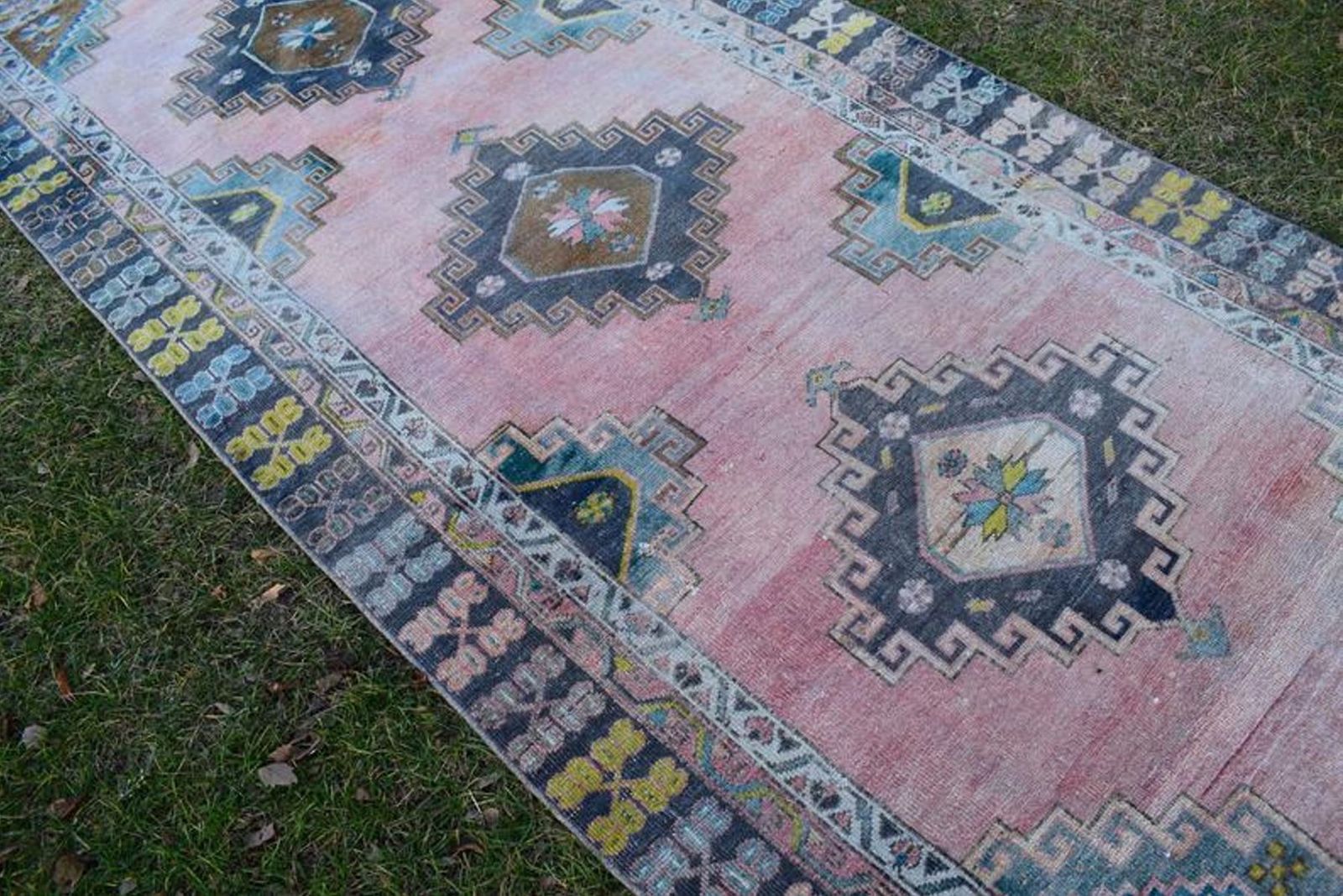 Vintage Oushak Runner Rug photo Textiles