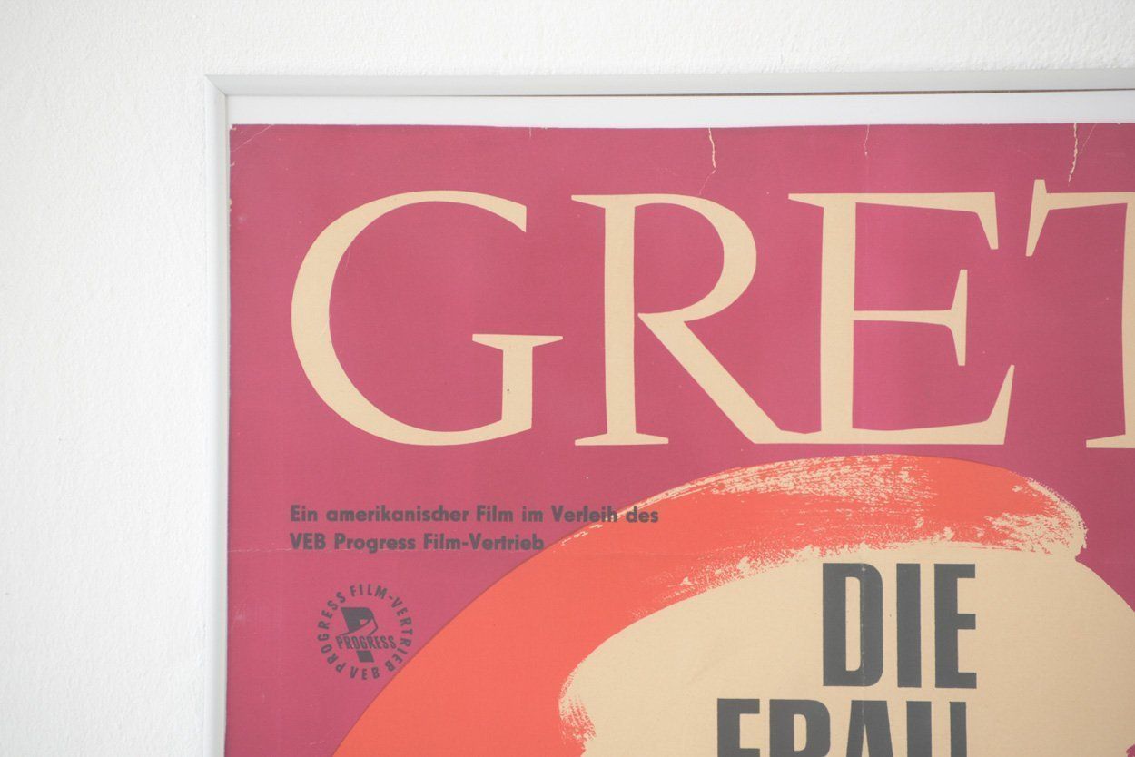 Vintage Greta Garbo The Woman With Two Faces Movie Poster By Moormann For Progress Film, 1962 photo furniture