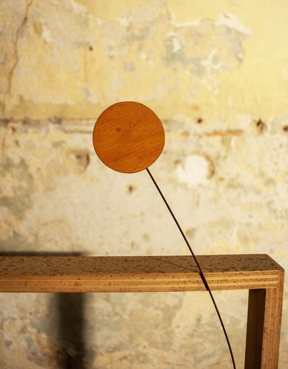 Vintage Italiaans Houten En Metaaldraad Decoratief Sculptuur Uit Een Loft, Jaren 1970 photo vinterior