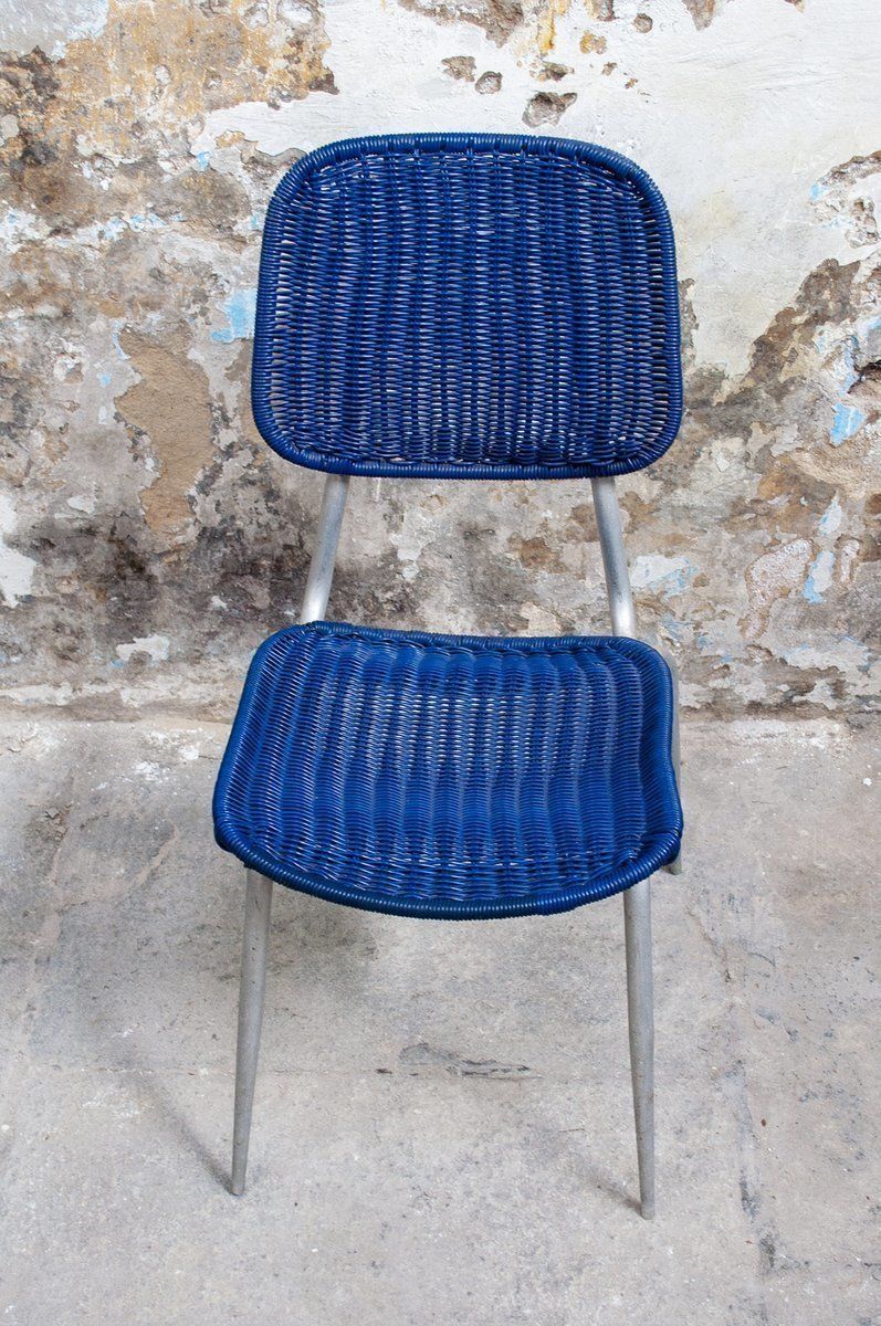 Aluminium En Kunststof Eetkamerstoelen, Ca. Jaren 1950, Set Van 4 photo for sale
