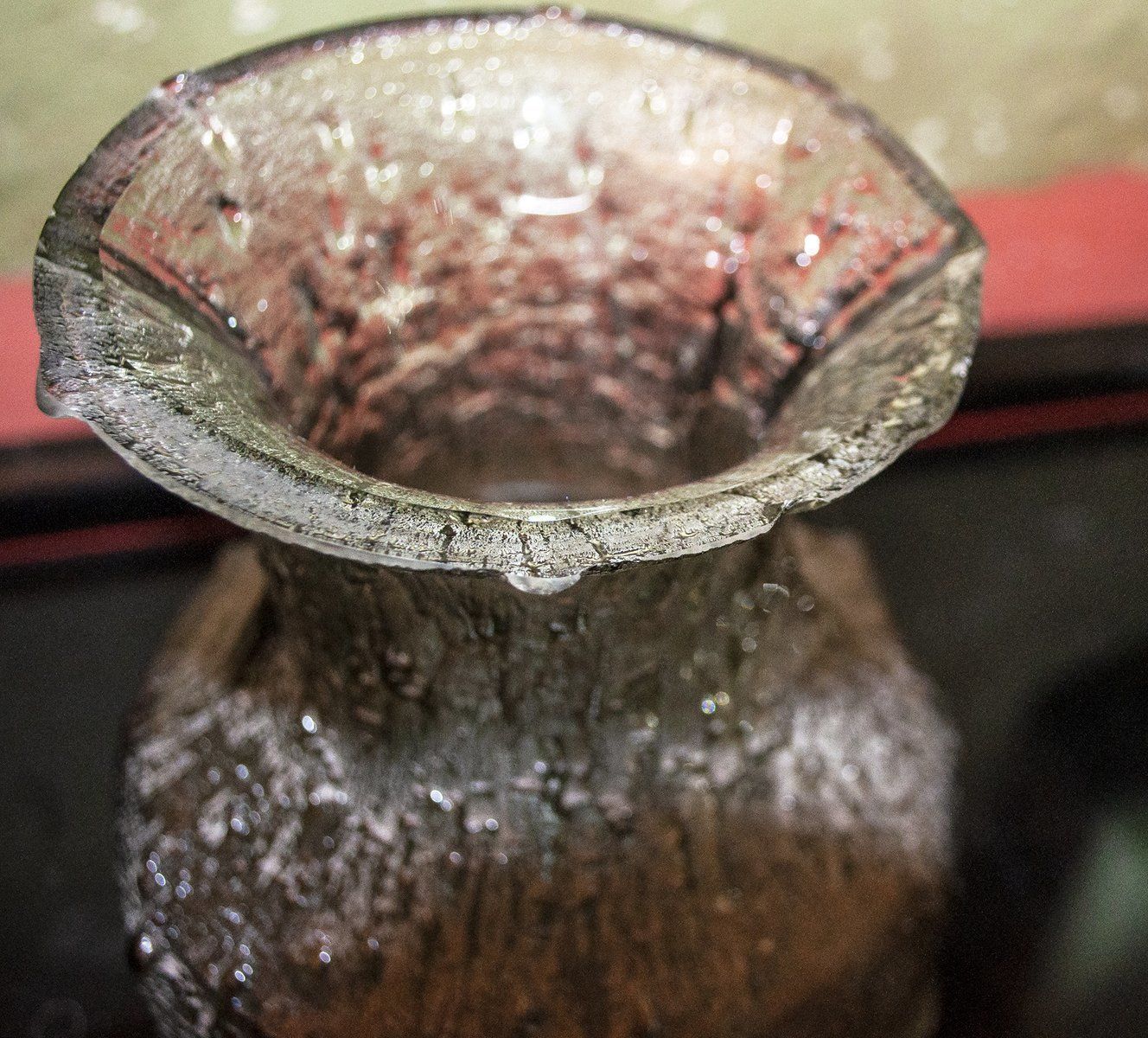 Gegoten Glazen Pot Van Timo Sarpaneva Voor Iittala, Jaren 1980 photo Woonaccessoires