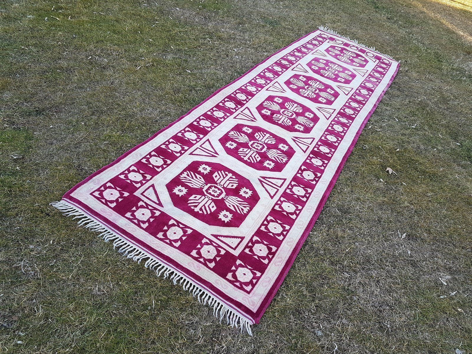 Turkish Geometric Runner, 1970s photo Textiles