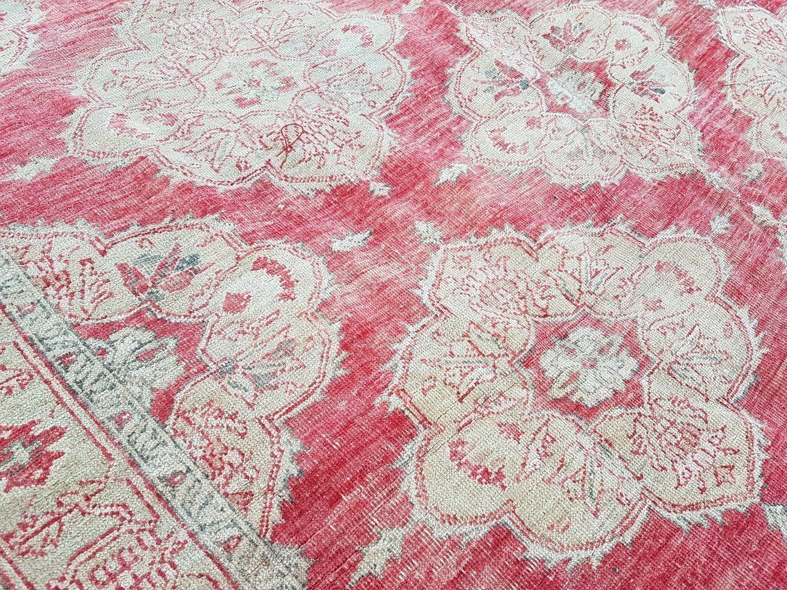 Vintage Turkish Oushak Rug, 1970s photo furniture
