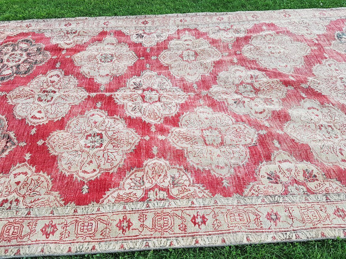 Vintage Turkish Oushak Rug, 1970s photo vintage