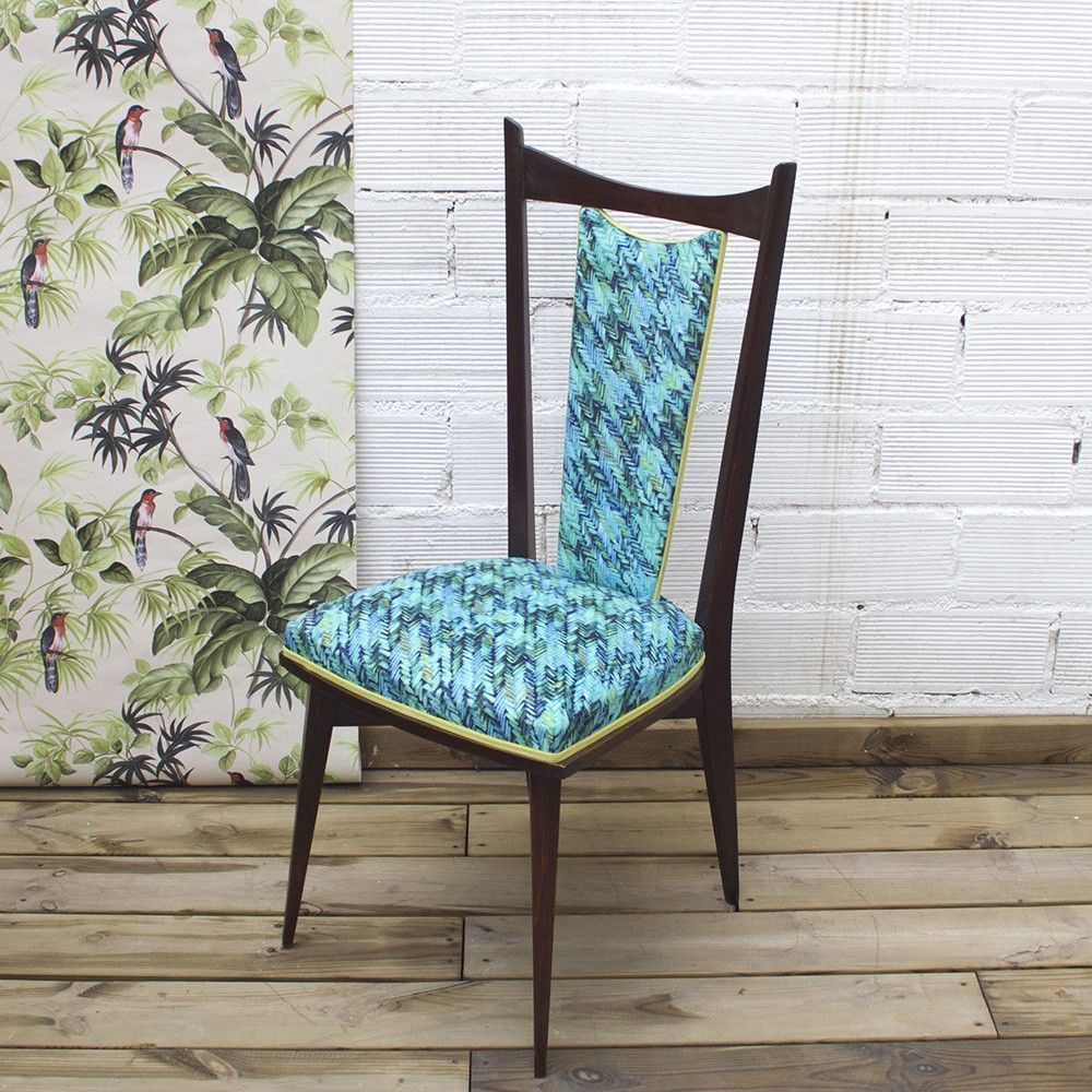 Pair Of Vintage Upholstered Chairs, France, 1960's photo vinterior