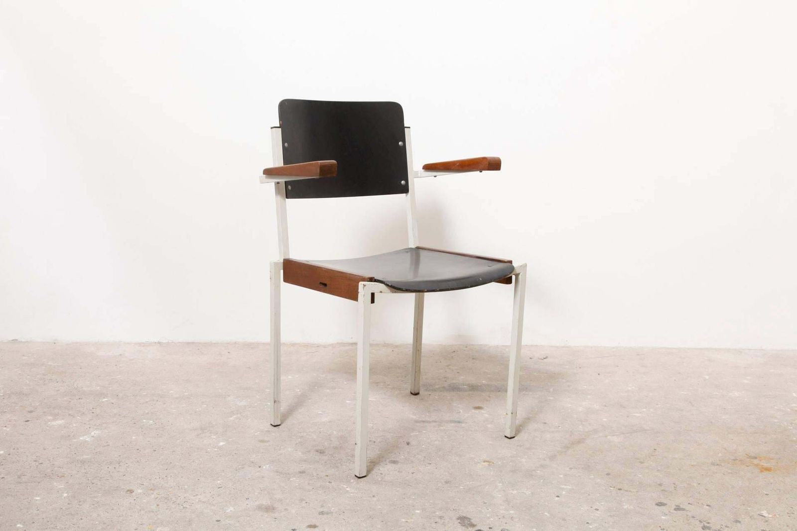 Set Of Six Industrial Stacking Armchairs By W. Gispen For Riemersma, 1950s photo furniture