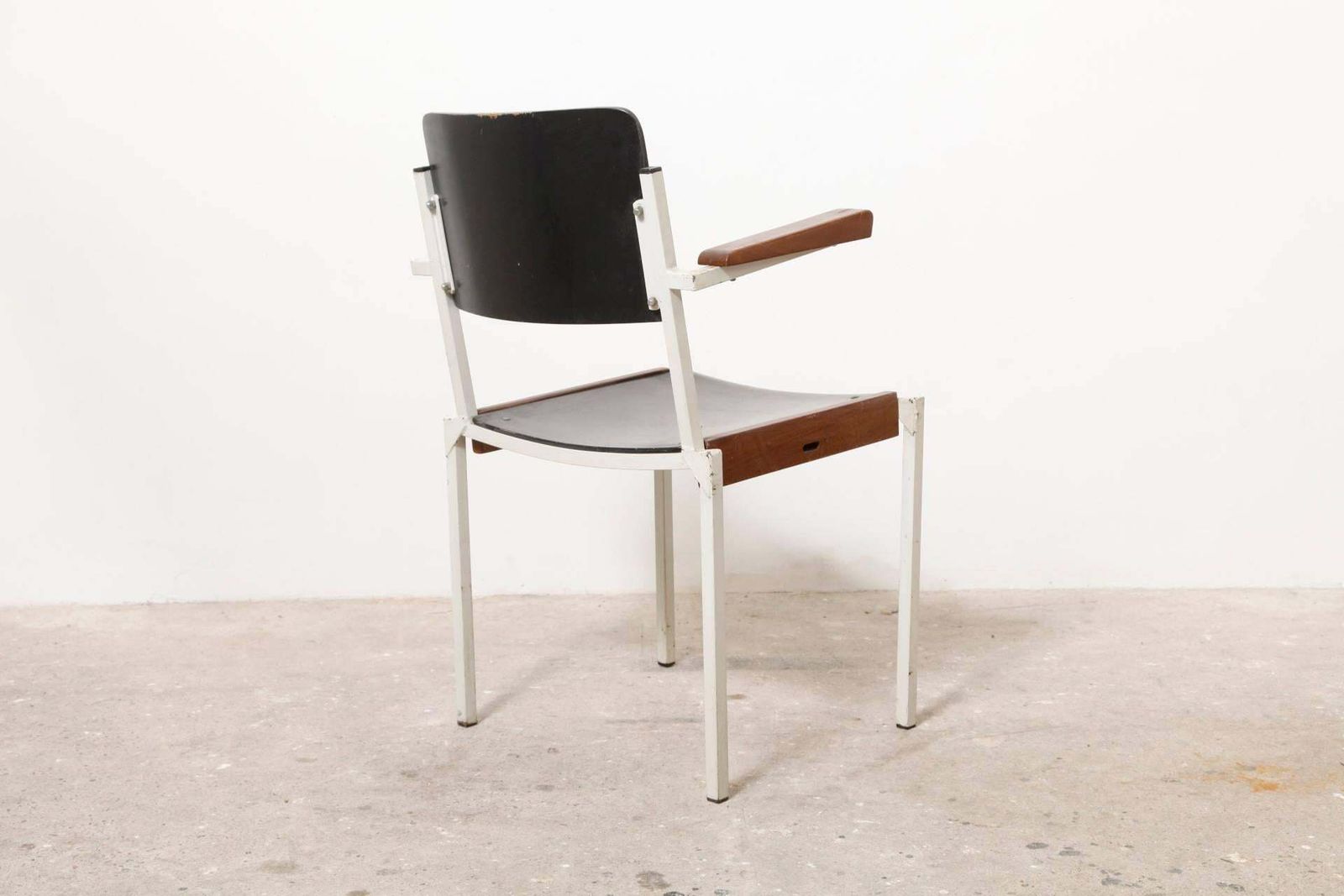 Set Of Six Industrial Stacking Armchairs By W. Gispen For Riemersma, 1950s photo Furniture