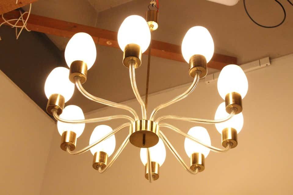Mid Century Big Chandelier By Kamenický šenov,1960s photo buy