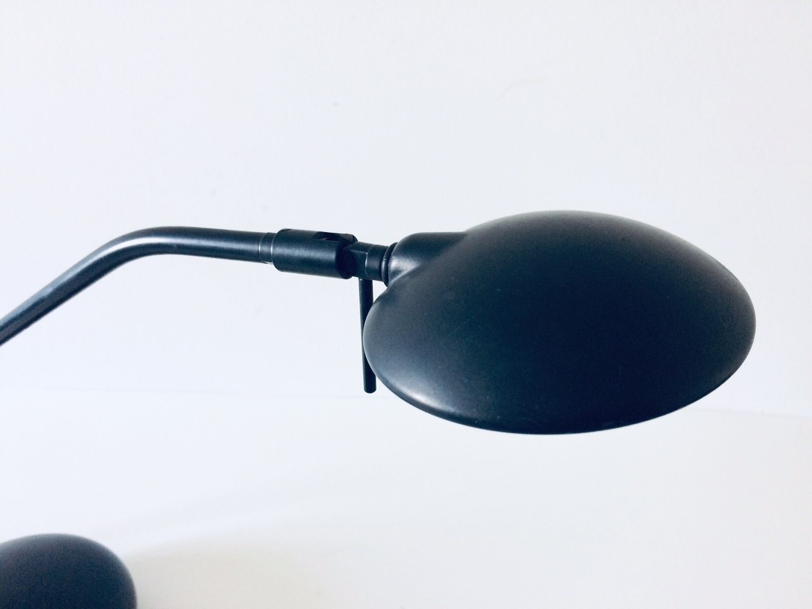photo buy Post Modern Design Sleek Black Metal Desk Lamp 1980s