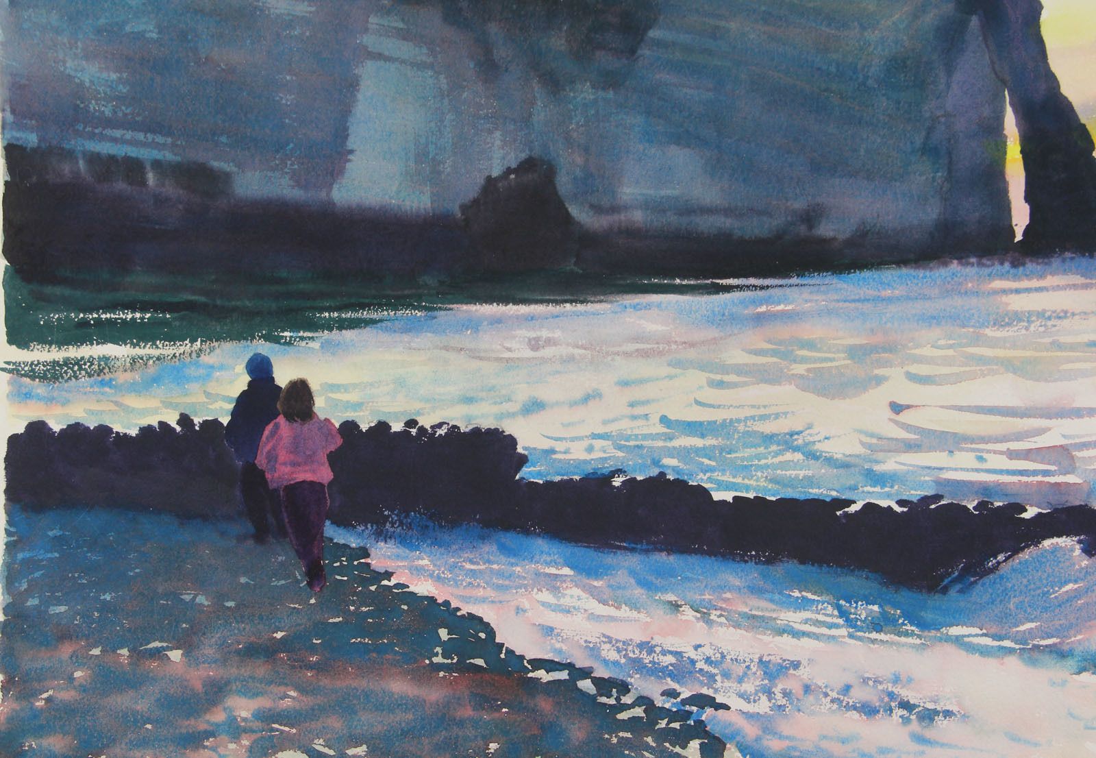 Etretat, Evening Walk photo for sale