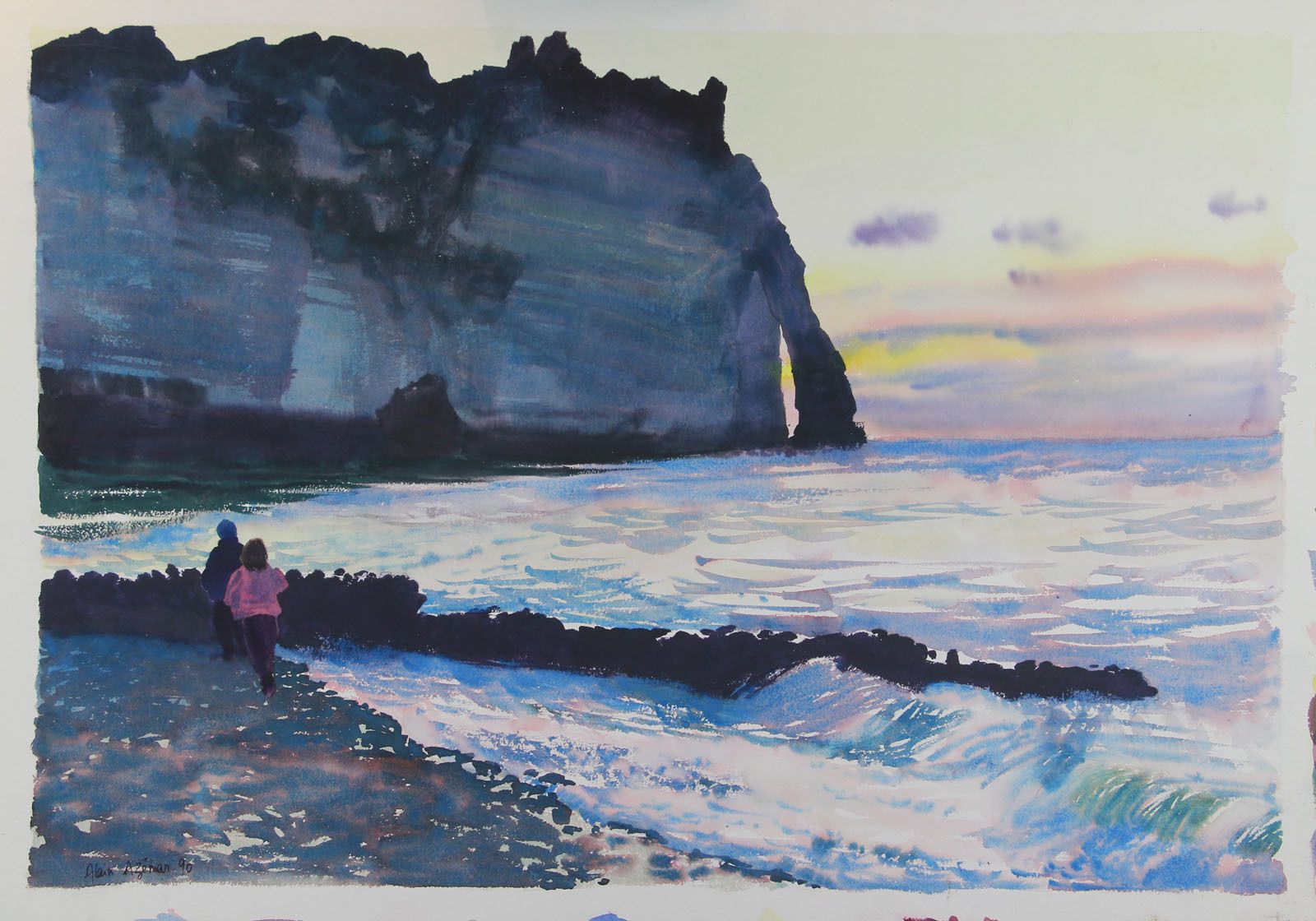 Etretat, Evening Walk photo Art