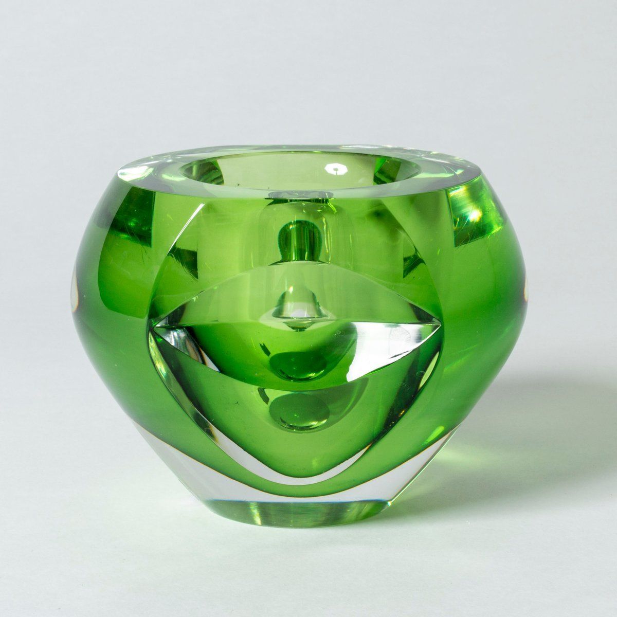 Crystal Glass Bowl By Mona Morales Schildt For Kosta, 1950s photo for sale