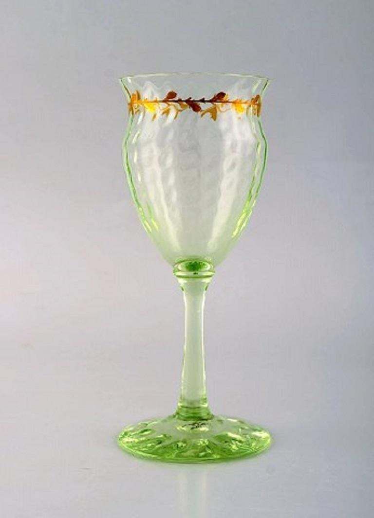 Emile Gallé, Six Early And Rare Wine Glasses And Carafe In Art Glass photo furniture
