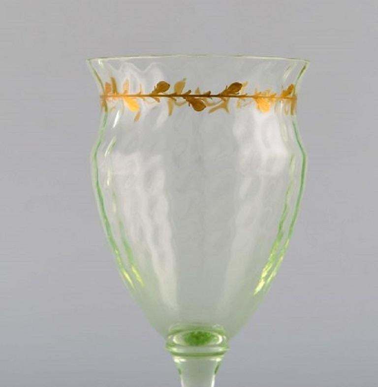 Emile Gallé, Six Early And Rare Wine Glasses And Carafe In Art Glass photo for sale