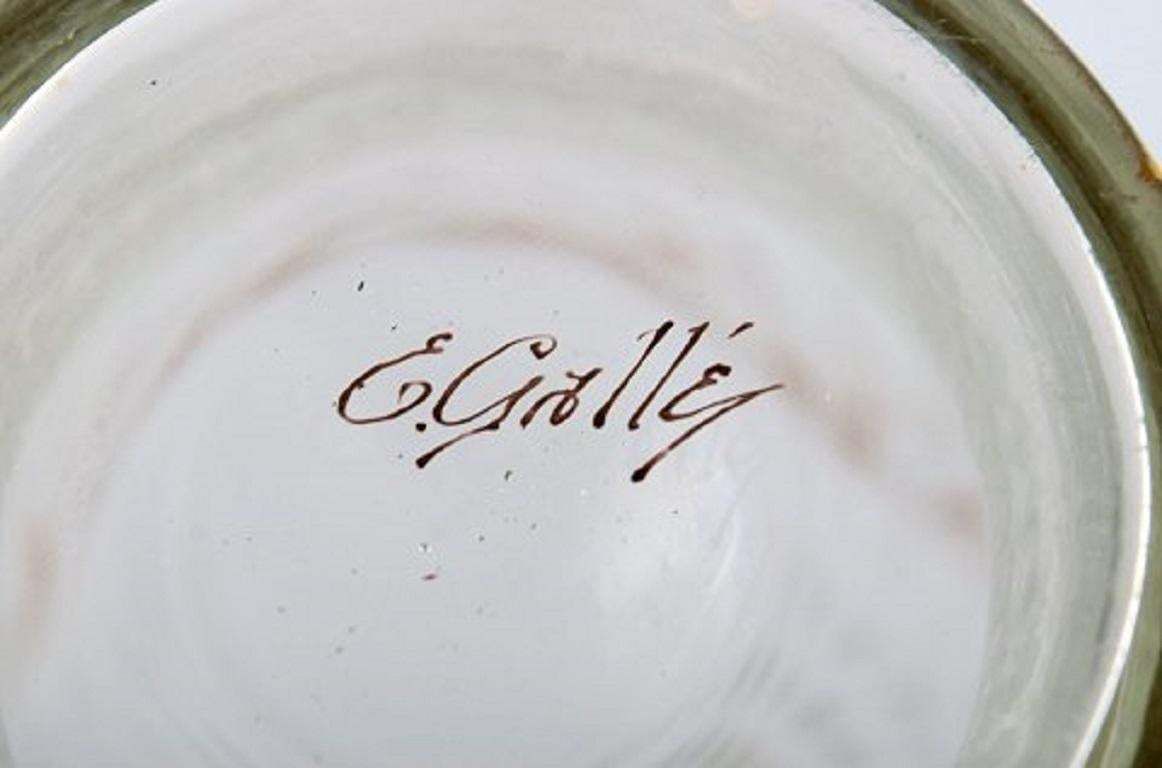 photo for sale Emile Gallé, Six Early And Rare Wine Glasses And Carafe In Art Glass