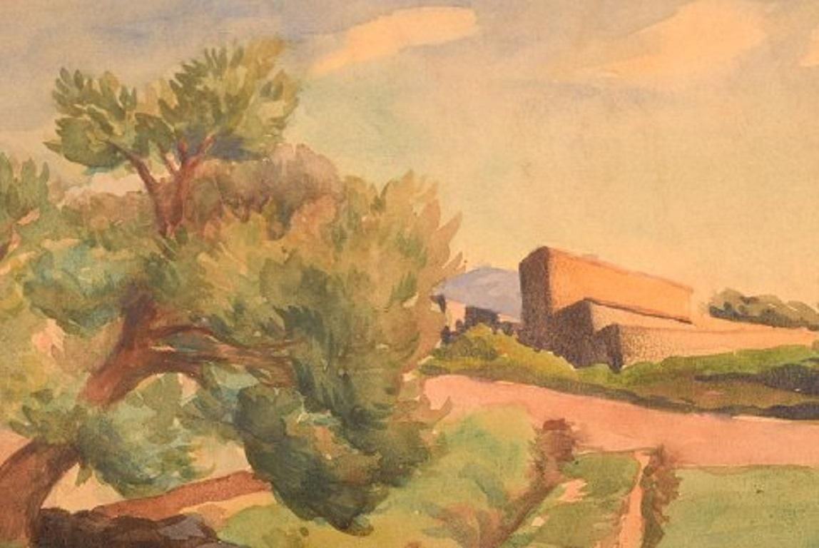 Saburosuke Okada, Japan, Watercolor On Paper, Landscape photo for sale