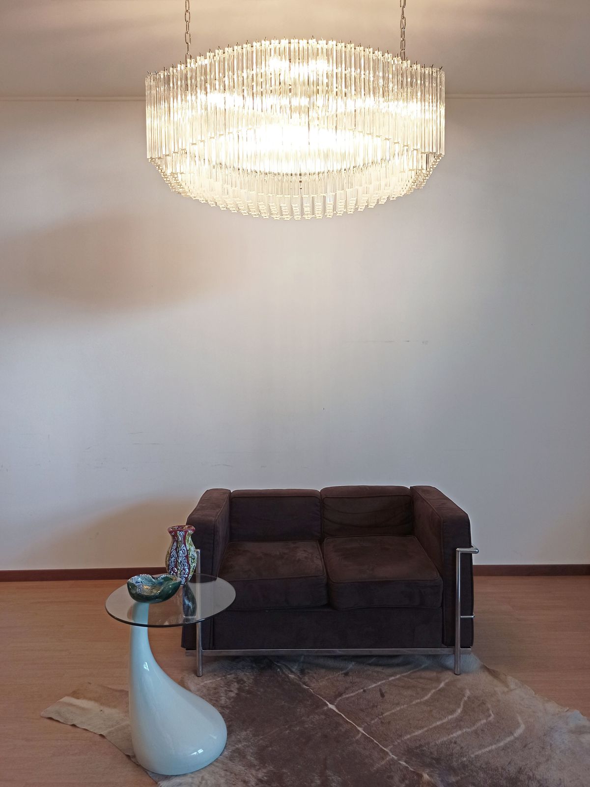 Extraordinary Quadriedri Murano Glass Chandelier   292 Clear Prism Quadriedri   Pagoda photo Lighting