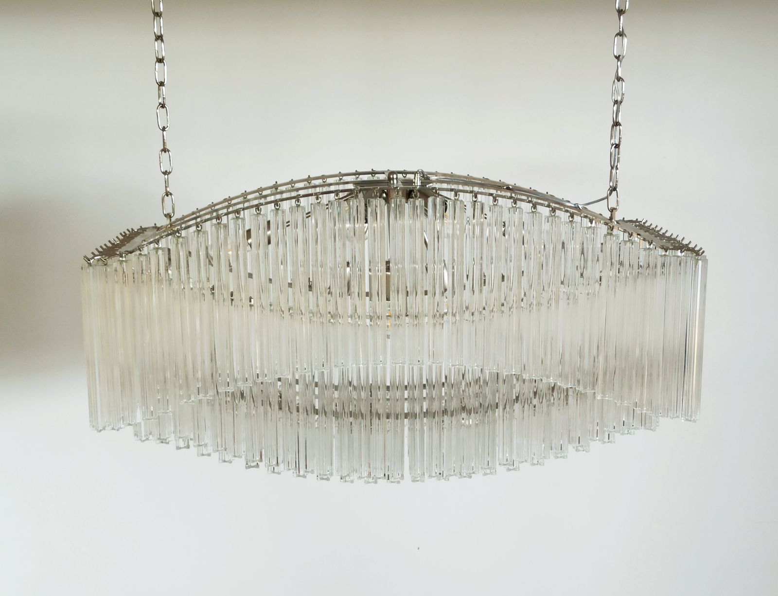 Extraordinary Quadriedri Murano Glass Chandelier   292 Clear Prism Quadriedri   Pagoda photo vintage