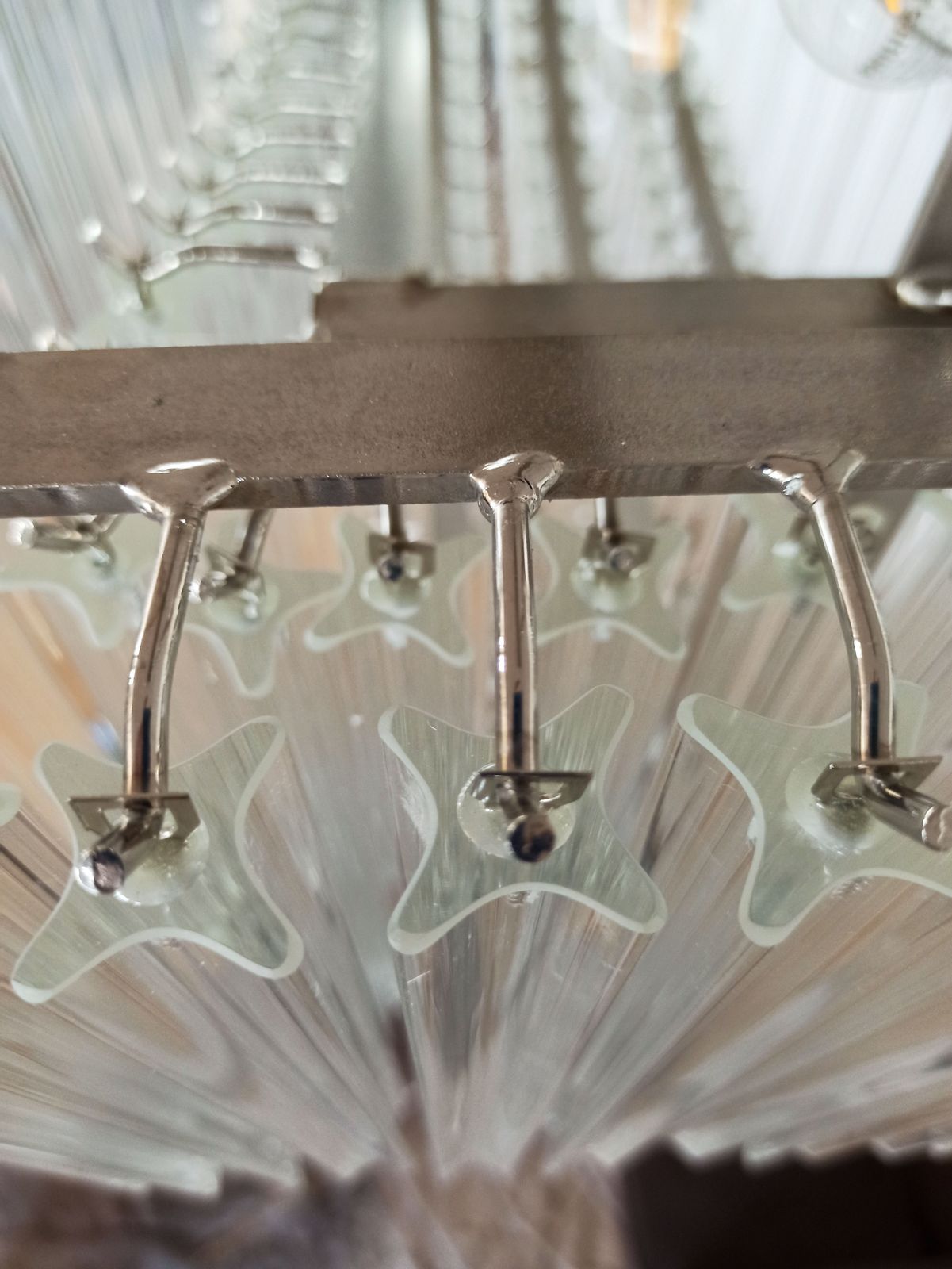photo buy Extraordinary Quadriedri Murano Glass Chandelier   292 Clear Prism Quadriedri   Pagoda
