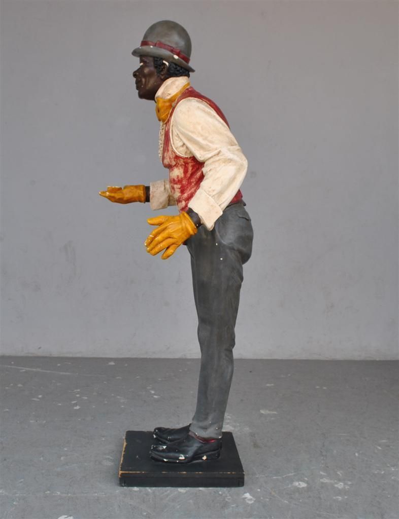 Patinated Plaster Statue Of Colored Man At The Beginning Of The X Xth Century photo for sale