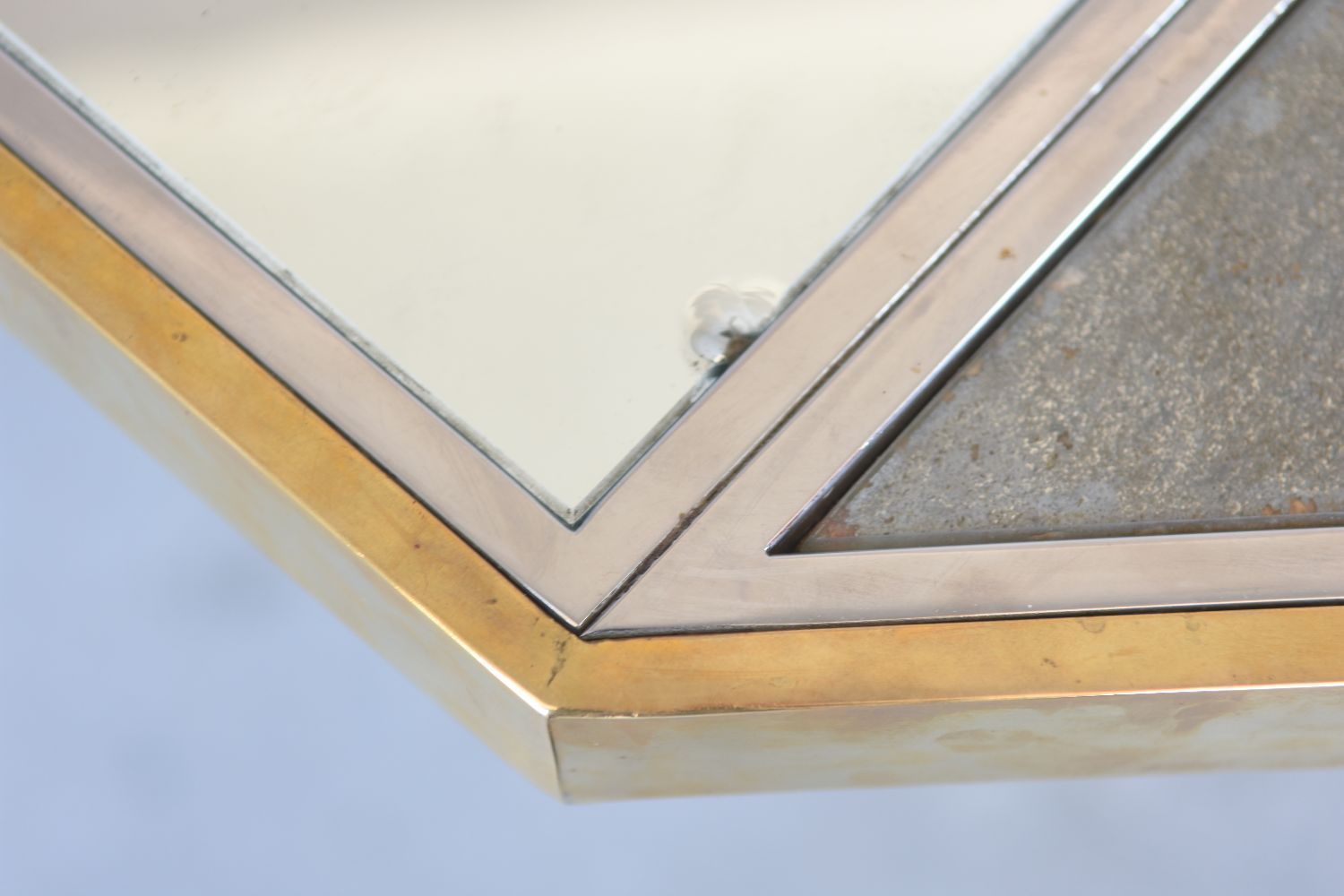 Vintage 1970 Romeo Rega Table In Chromed Metal And Glass photo for sale