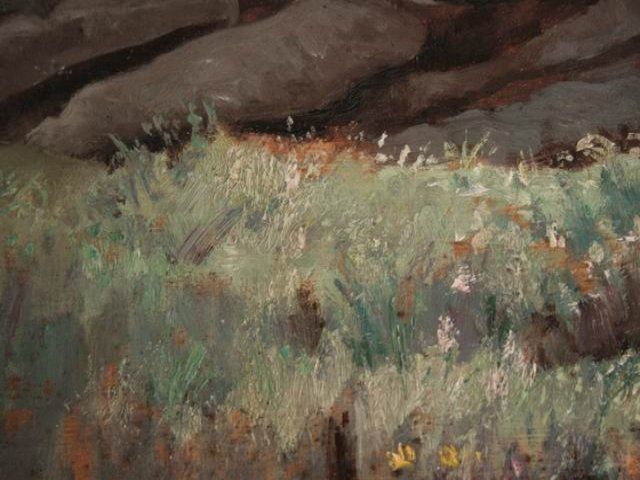 Le Gros Rocher Oil On Cardboard By Bousquet (34 X 26) photo 990.0