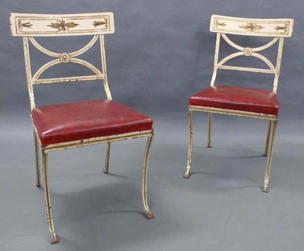 A Very Rare Pair Of 19th Century Wrought Iron Chairs photo furniture