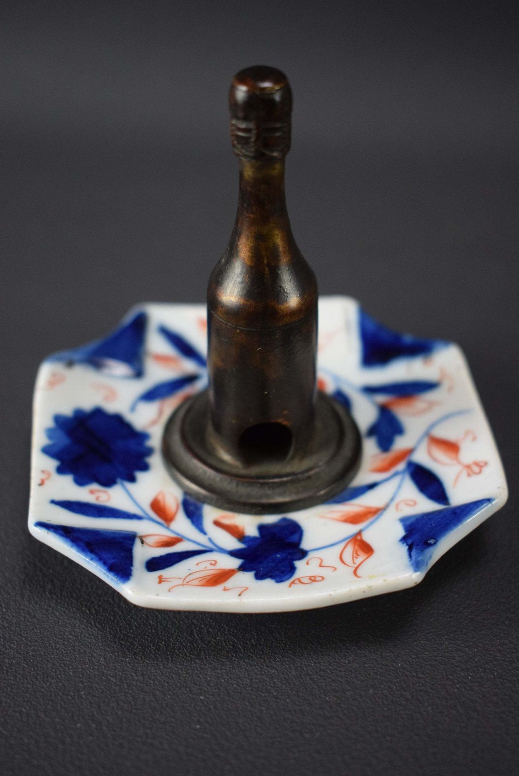 Rare French Antique Bayeux Porcelain Cigar Cutter Champagne Bottle photo Home Decor