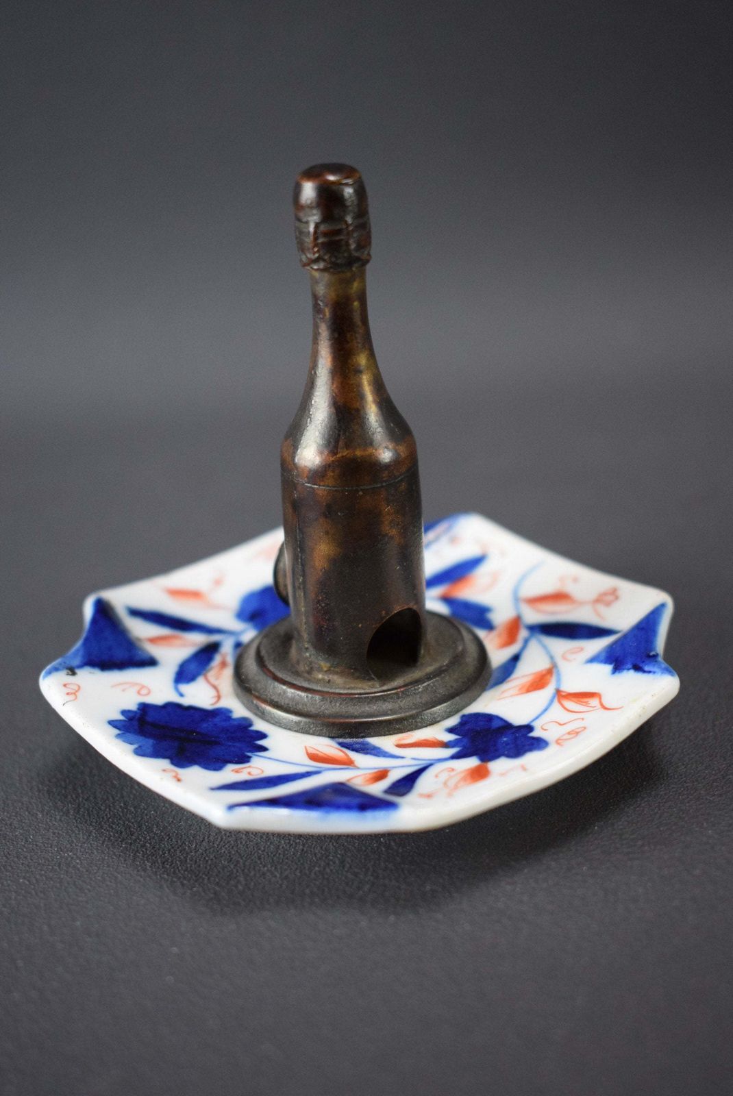 Rare French Antique Bayeux Porcelain Cigar Cutter Champagne Bottle photo buy