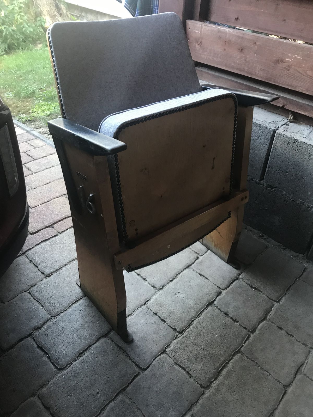 Mid Century Hungarian 1 Seater Cinema Bench From Szék és Faárúgyár, 1950s photo buy