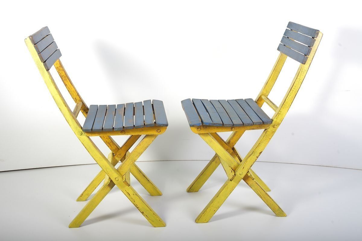 Mid Century Klapstoelen, Set Van 2 photo Tuinmeubelen