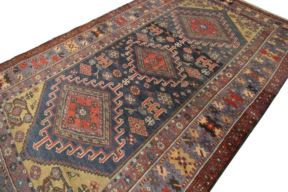 High Quality Antique Rugs Caucasian Living Room Rugs Uk, Multicolored Tribal Carpet Rug photo for sale