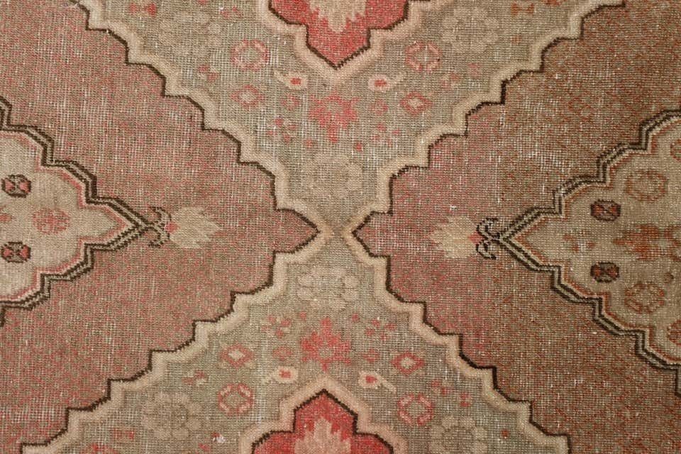 Rust Traditional Antique Handmade Khotan Rug, Pink Wool Central Area Rug Sale photo furniture